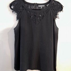 Chic Brixon Ivy Black Blouse - Size Large, Excellent Condition